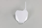 UFO Front Number Plate YZ125 YZ250 YZF250 YZF426 YZF450 - White
